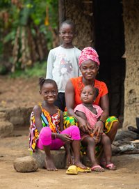 Hawa with her family